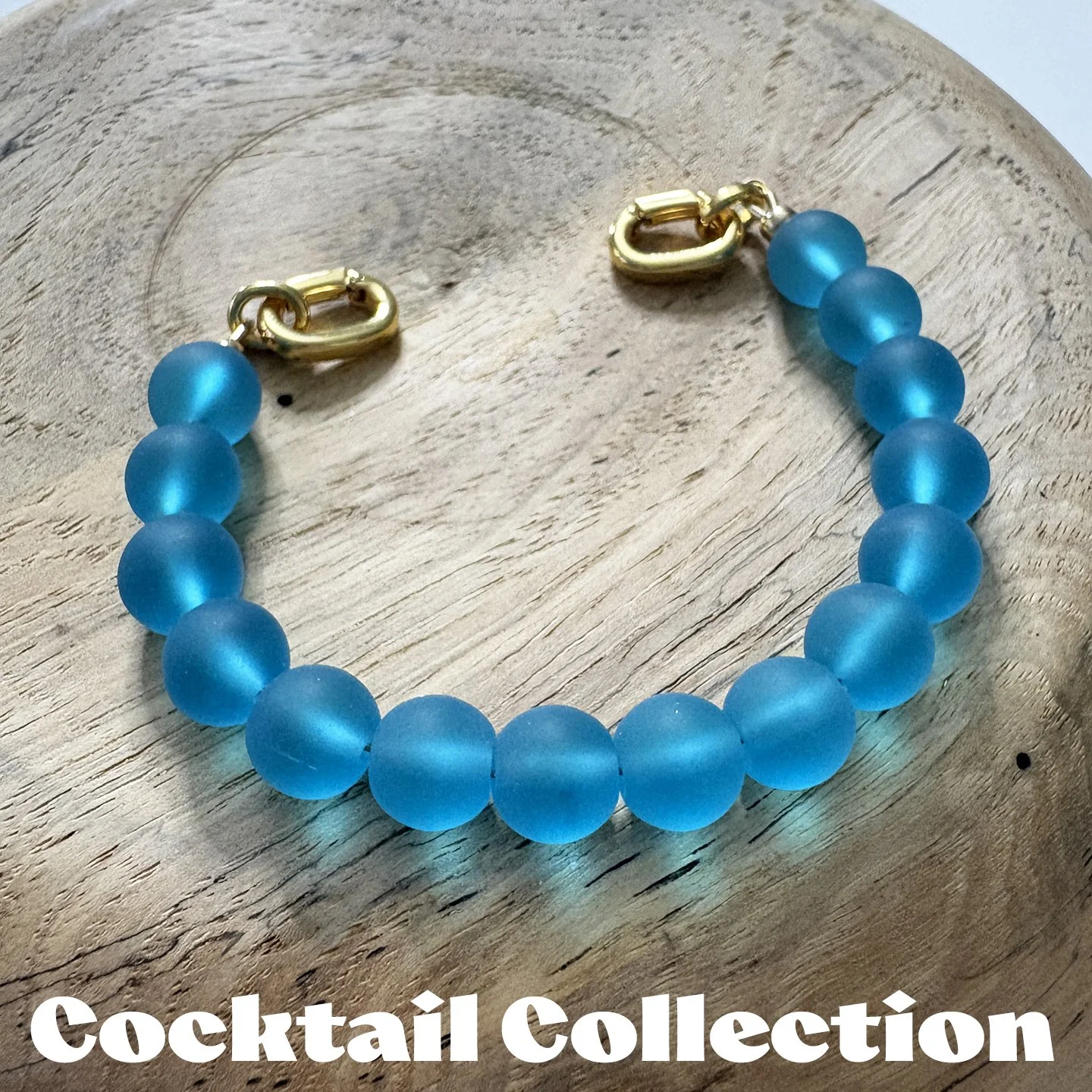 "Blue Lagoon" Beach Style Glass Bead Strand