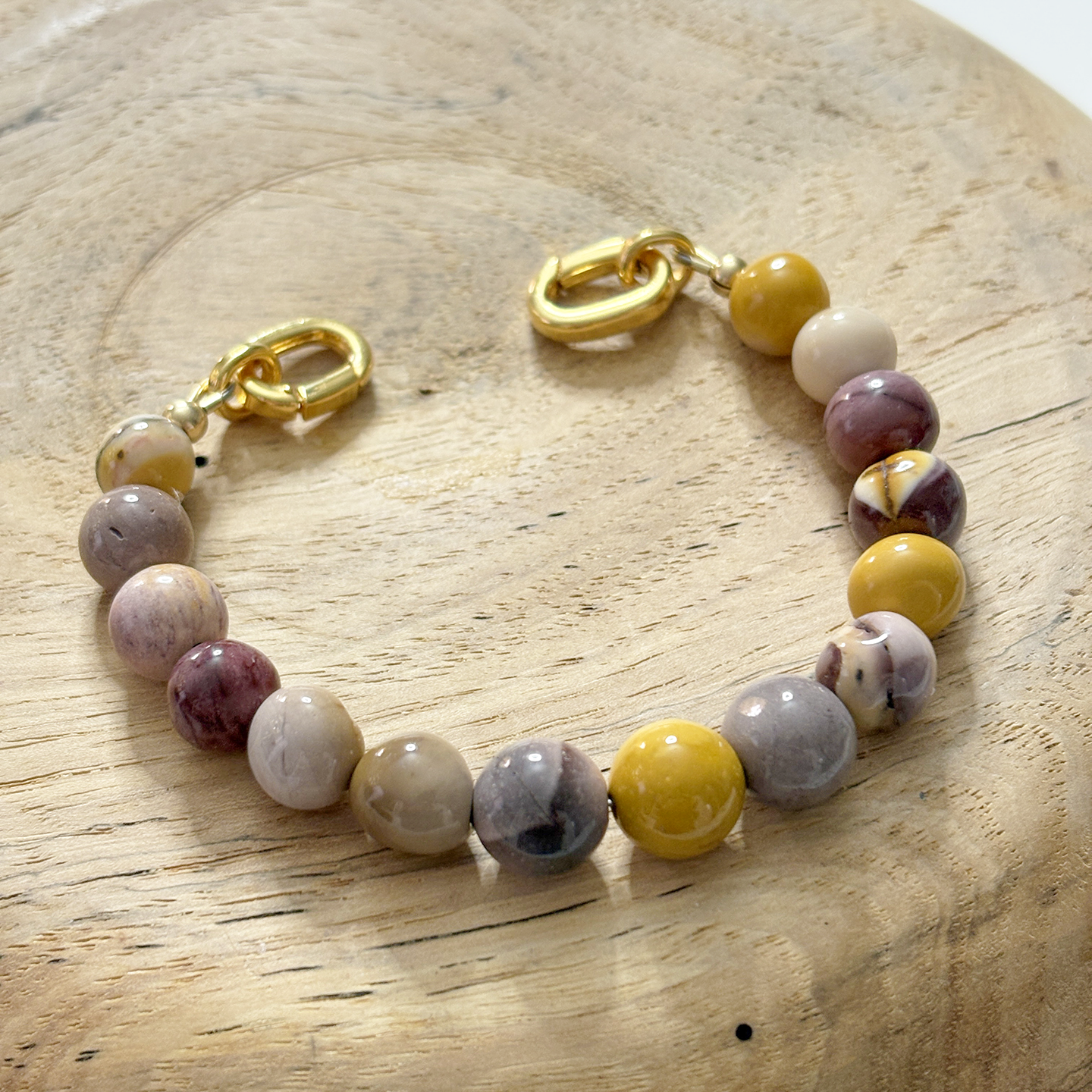 Australian Mookaite Gemstone Bead Strand