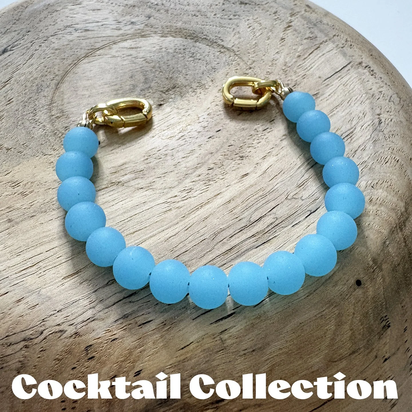 "Blue Hawaiian" Beach Style Glass Bead Strand