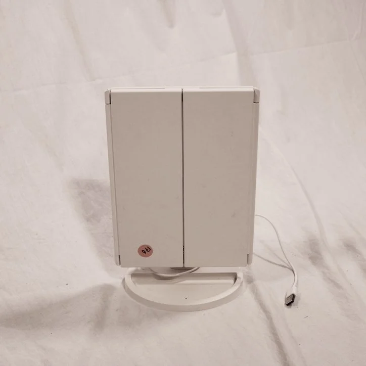 White Makeup Mirror with LED Lights (front, closed).jpg