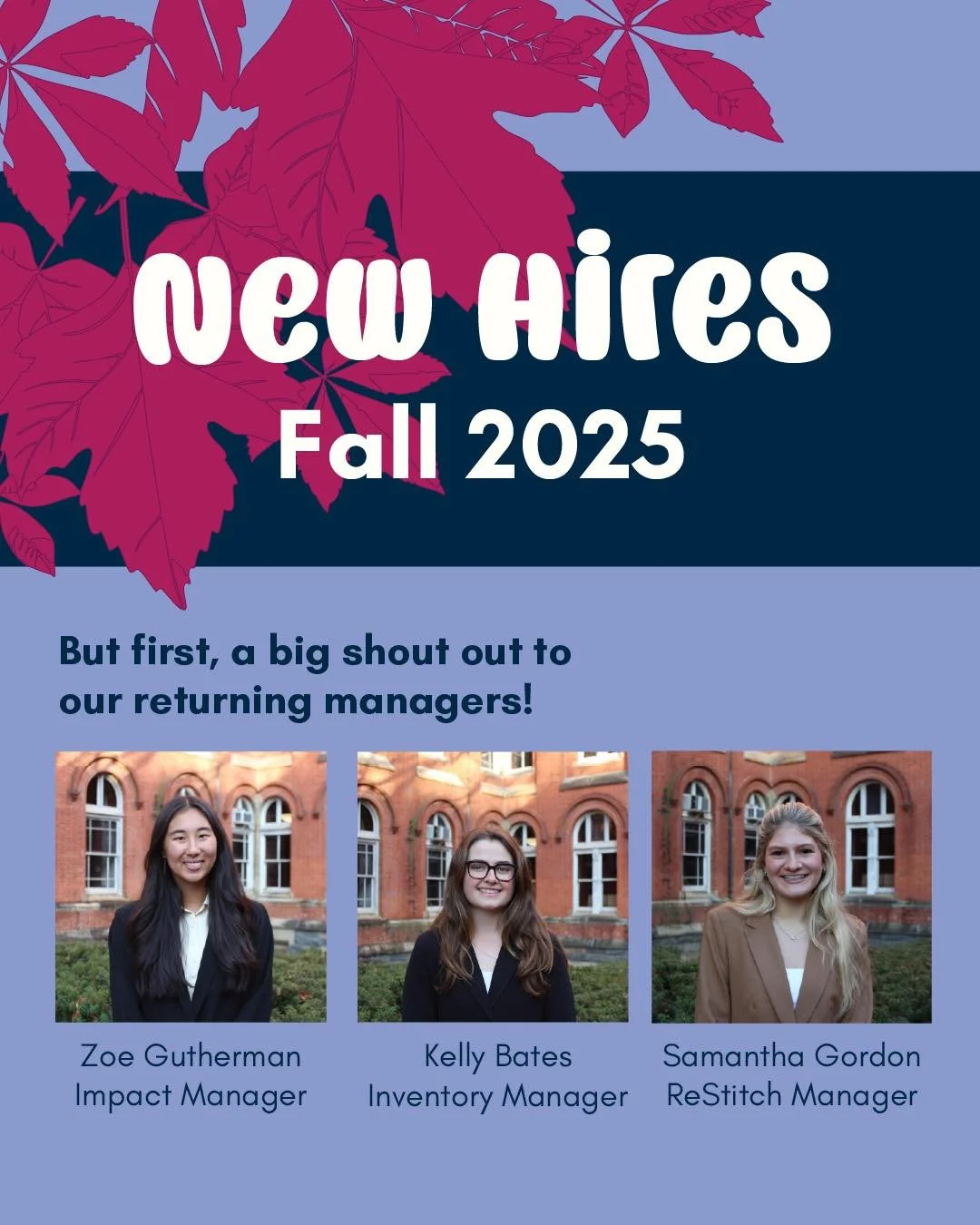 Welcome to our REUSE 2025 Fall Hires! 🌱
We’re so excited for the impact this amazing team will have on the REUSE and Georgetown communities.