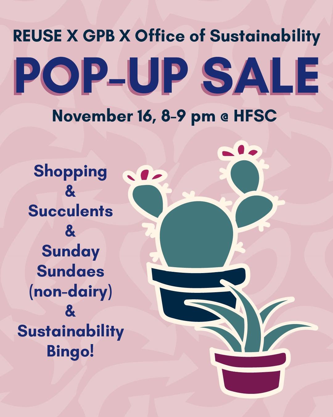 Pop by HFSC this Sunday to shop sustainably, enjoy free sundaes, and get succulents!