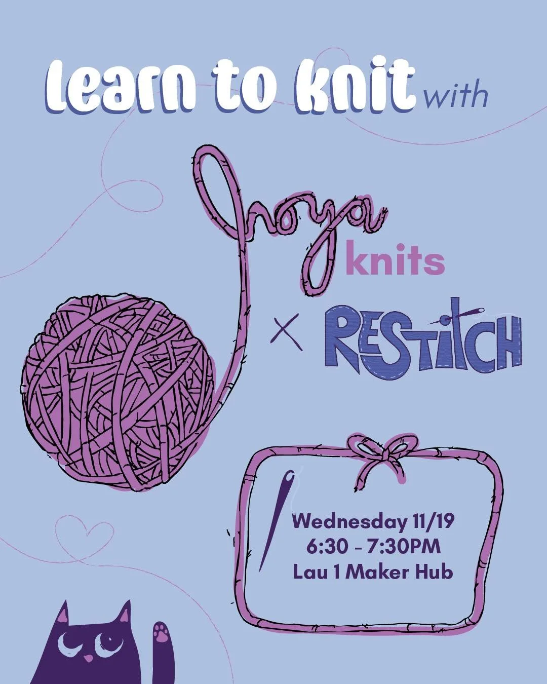 We&rsquo;re collaborating with Hoya Knits this Wednesday to hold a knitting workshop during our Open Stitch Session! 🧶♻️

The weather&rsquo;s getting colder, so come learn how to knit!