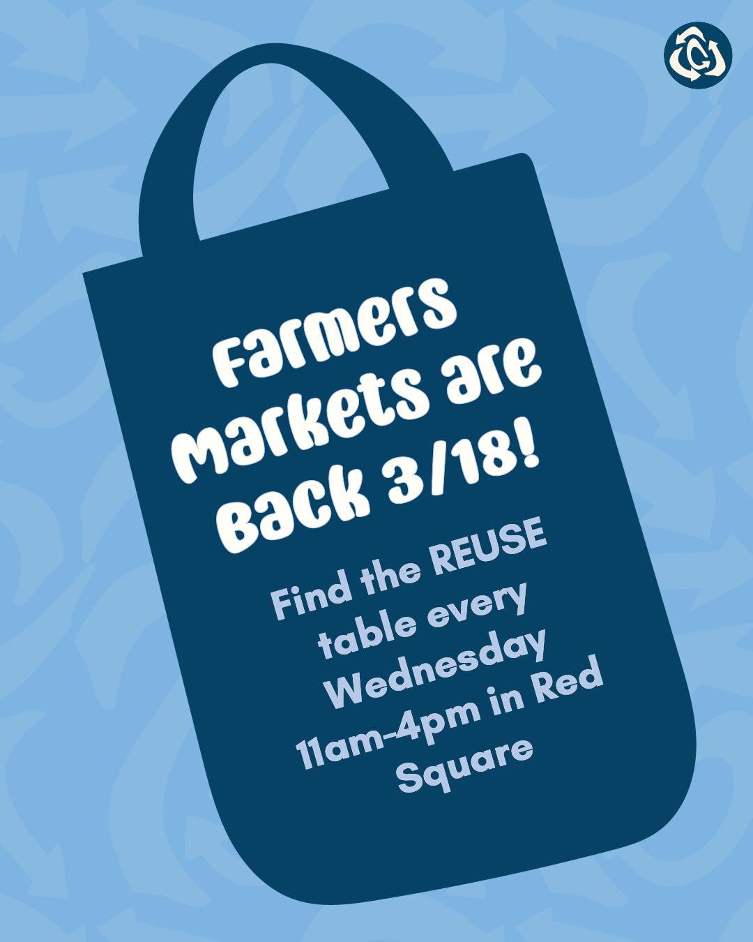 We are back in Red Square for Farmer&rsquo;s Markets this Wednesday, 3/18!