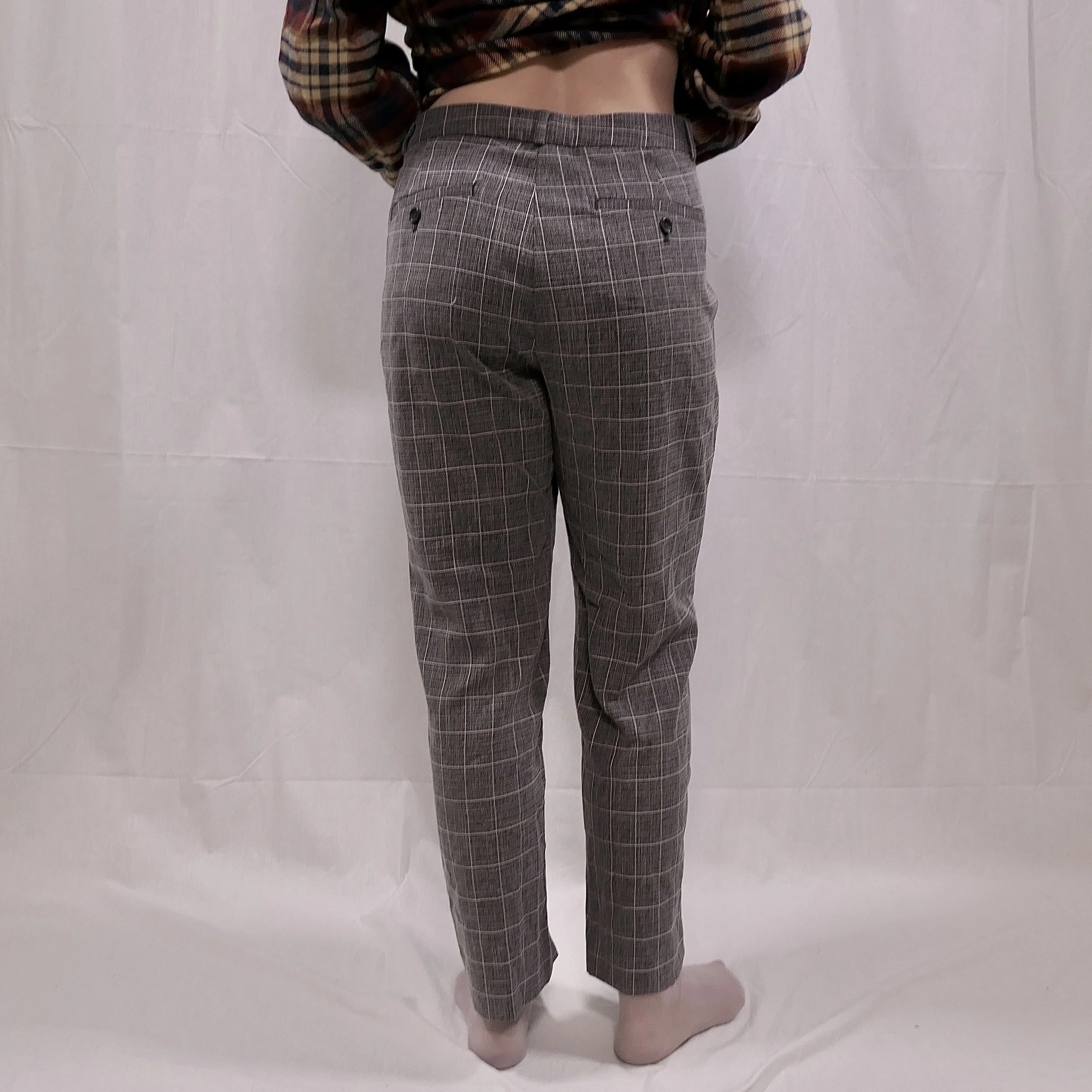 Grey Plaid banana republic pants (1).jpeg