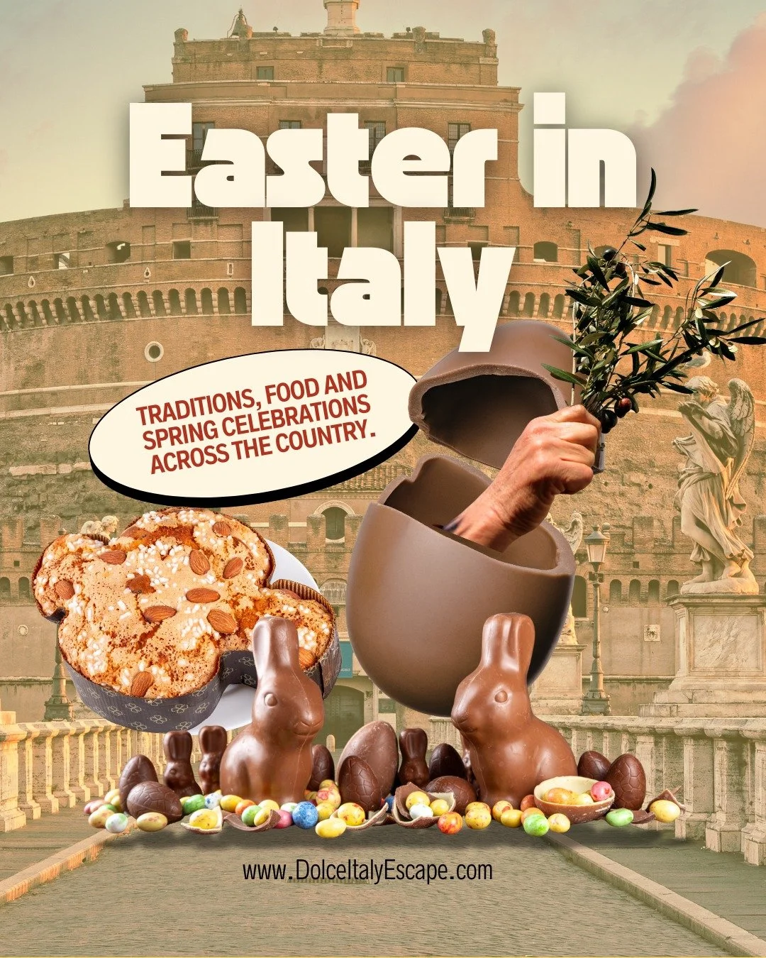 Easter in Italy is more than just a holiday, it&rsquo;s a beautiful mix of traditions, food, faith, and spring atmosphere 🌸

From religious celebrations and historic processions to Easter Mass in St. Peter&rsquo;s Square and traditional dishes share