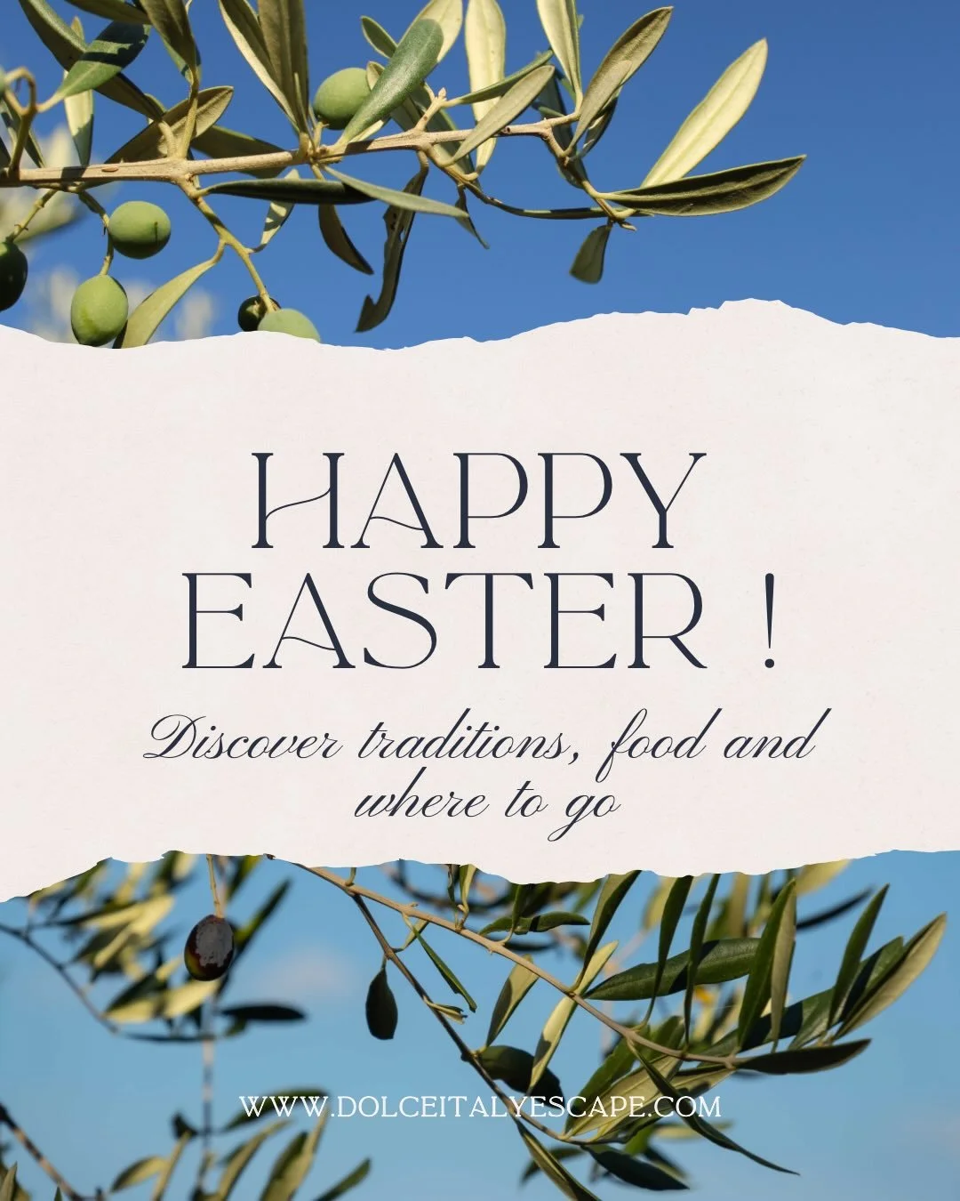 Happy Easter from Italy 🐣🌸

Easter in Italy is more than a holiday, it&rsquo;s a beautiful mix of traditions, flavors, and unforgettable destinations.

During Holy Week, historic streets come alive with emotional processions, where sacred statues a