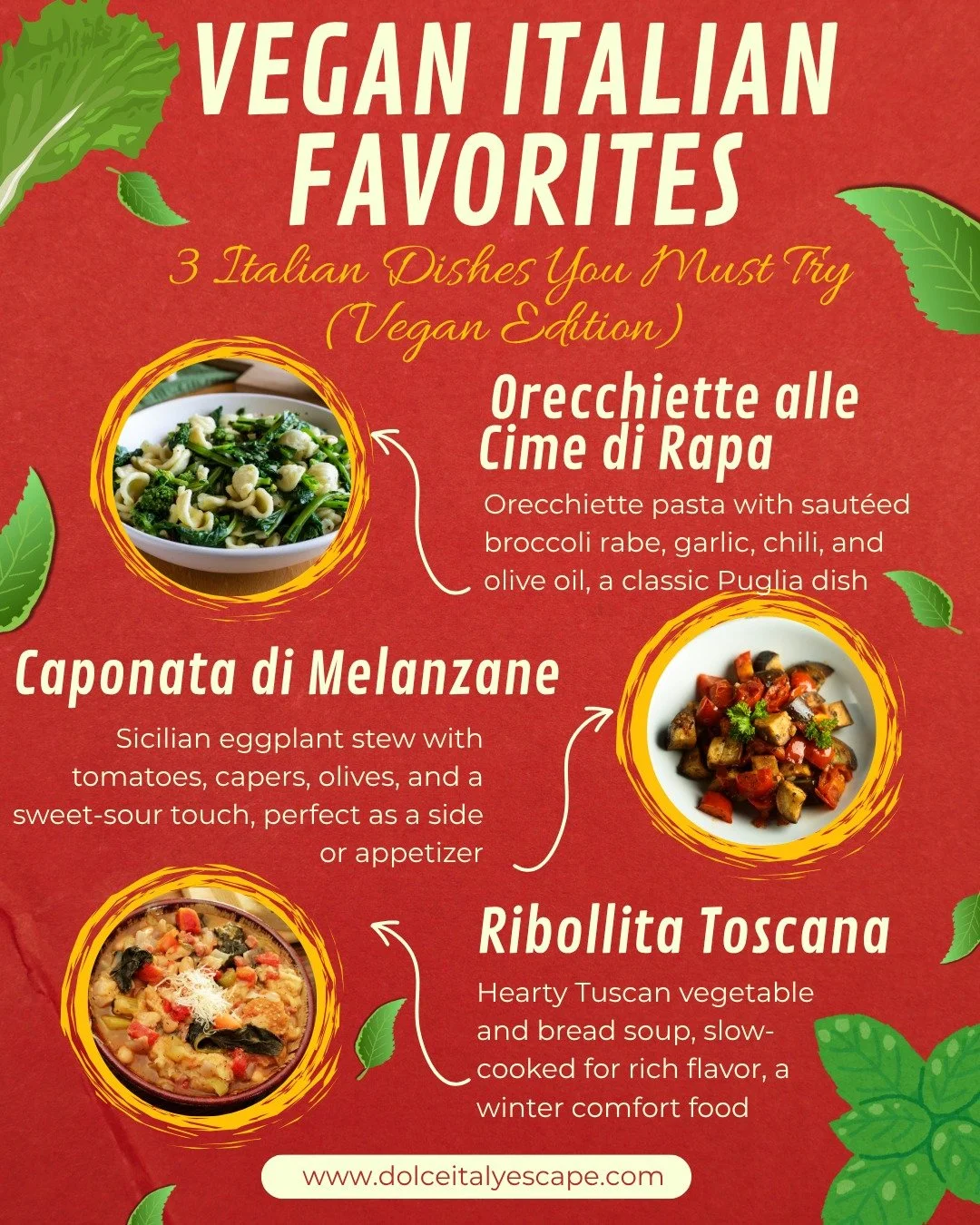 Italy is often associated with pizza, pasta, cheese, and of course meat, so many travelers assume that finding good vegan food in Italy can be difficult. 🇮🇹🌱

But traditional Italian cuisine actually includes many naturally vegan dishes full of fl