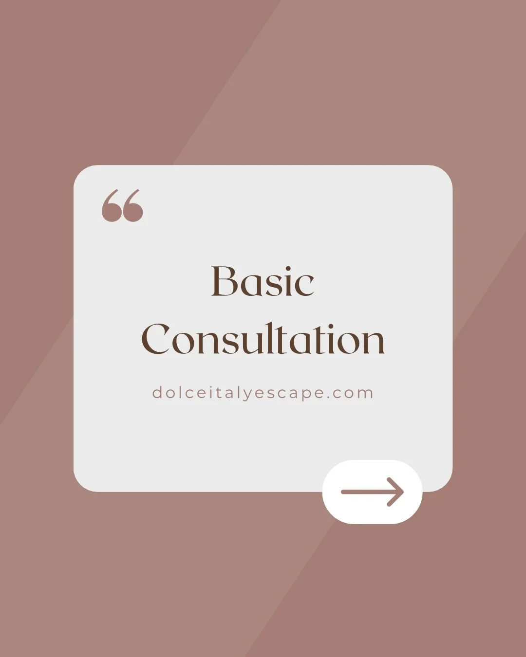 ✨ Need help planning your dream trip to Italy without giving up control of the experience?✨

Our Basic Consultation is perfect for travelers who already have ideas, destinations, or a draft itinerary but want personalized guidance from someone who tr
