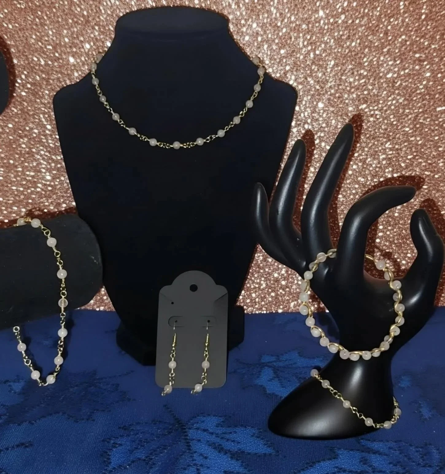 Rose Quartz Jewelry Set