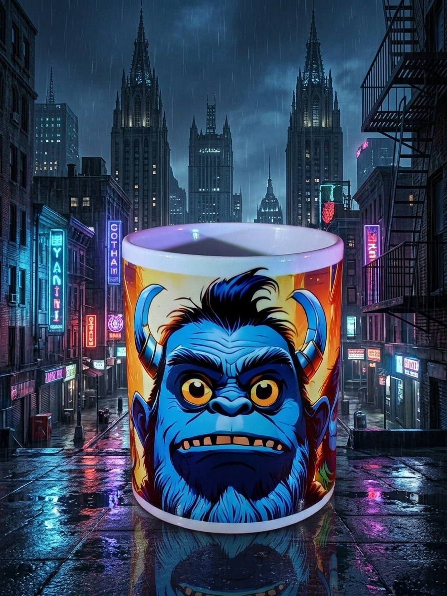 Urban Fantasy Beast & Heroes Full-Wrap| 11oz Ceramic Coffee Mug