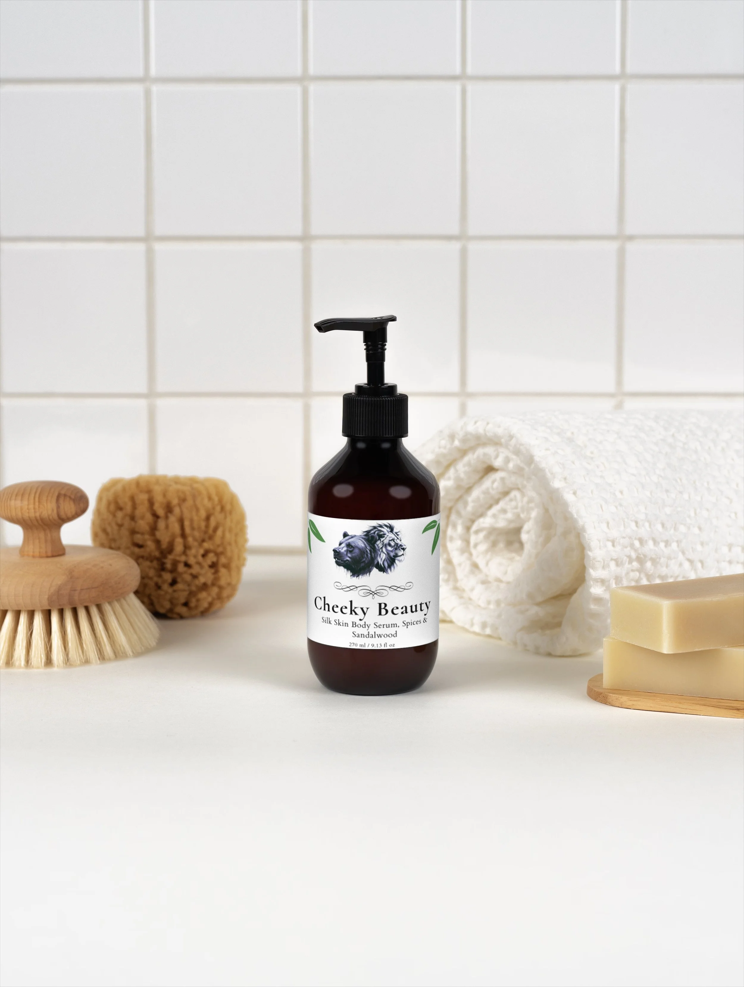 Silk Skin Body Serum, Spices & Sandalwood|270ml|Amber Bottle