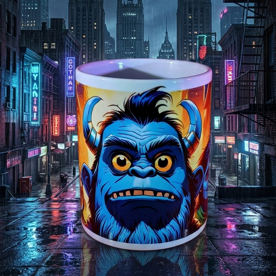 Urban Fantasy Beast & Heroes Full-Wrap| 11oz Ceramic Coffee Mug