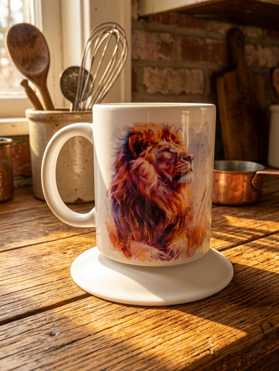 Lion Reminiscing| 11oz Ceramic Coffee Mug| African King