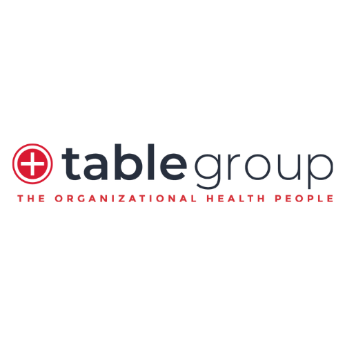 TableGroup logo with red crosshair symbol and the text 'TableGroup' followed by 'The Organizational Health People' in red.