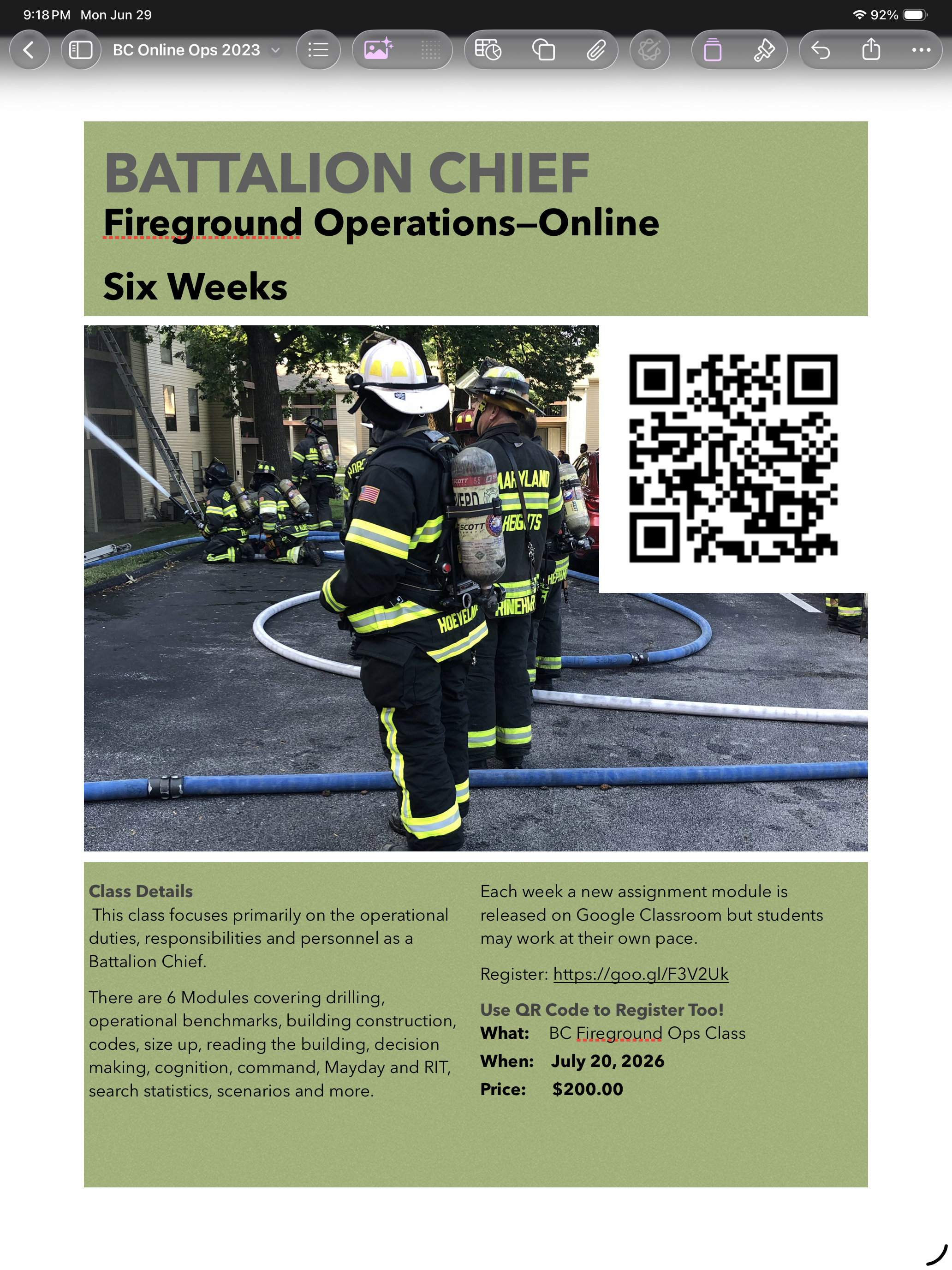Battalion Chief Development--Operational