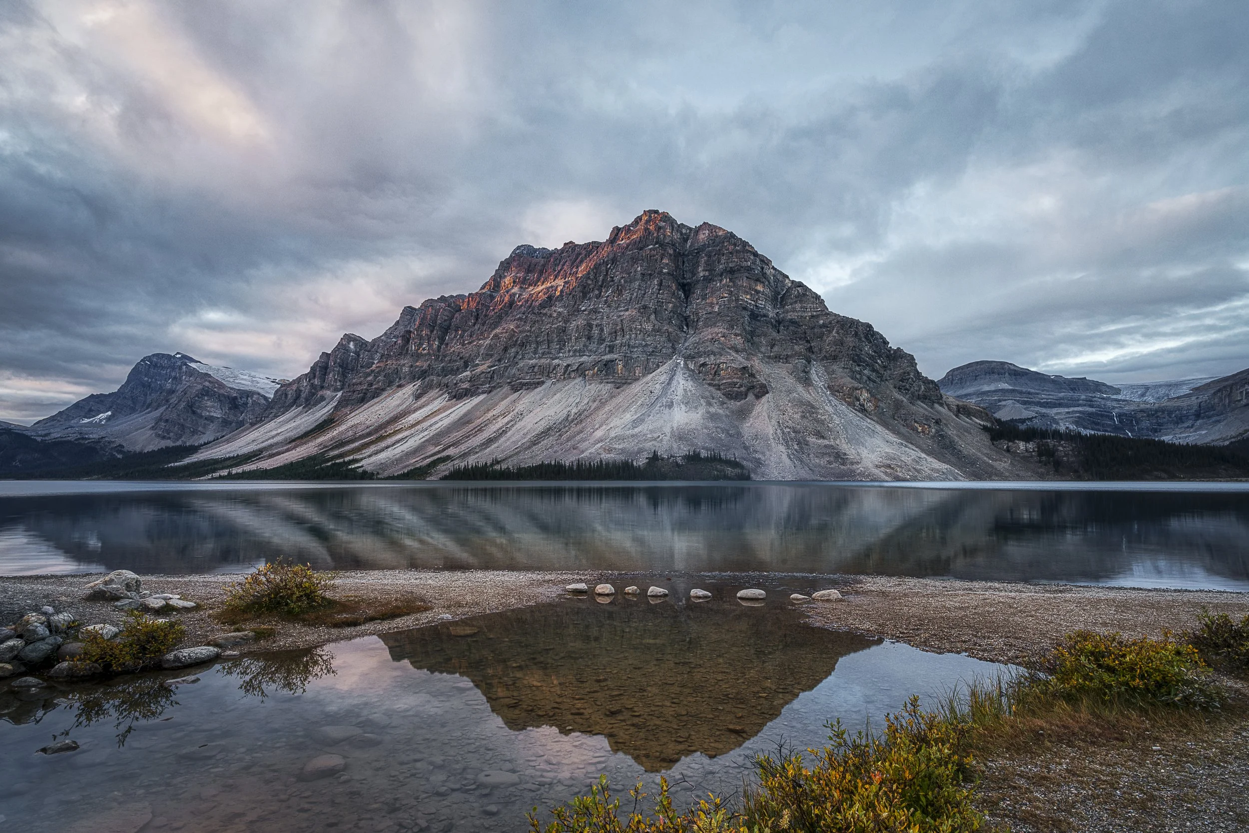 Bow Lake Reflections — Reflections Written in Still Water