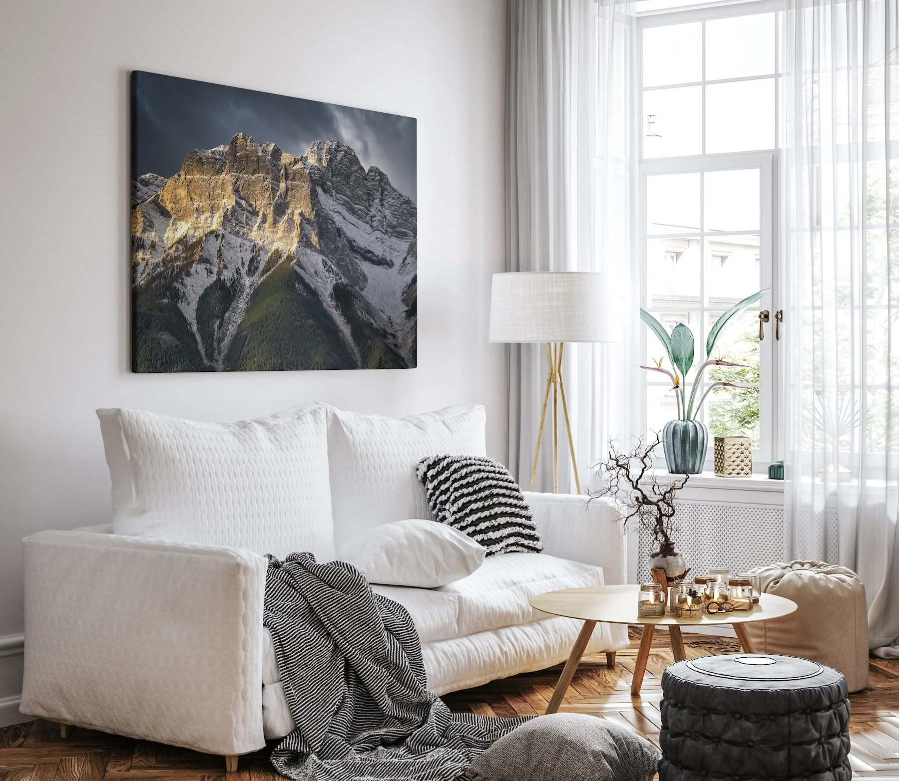 Canmore at Dawn large canvas over sofa.jpg