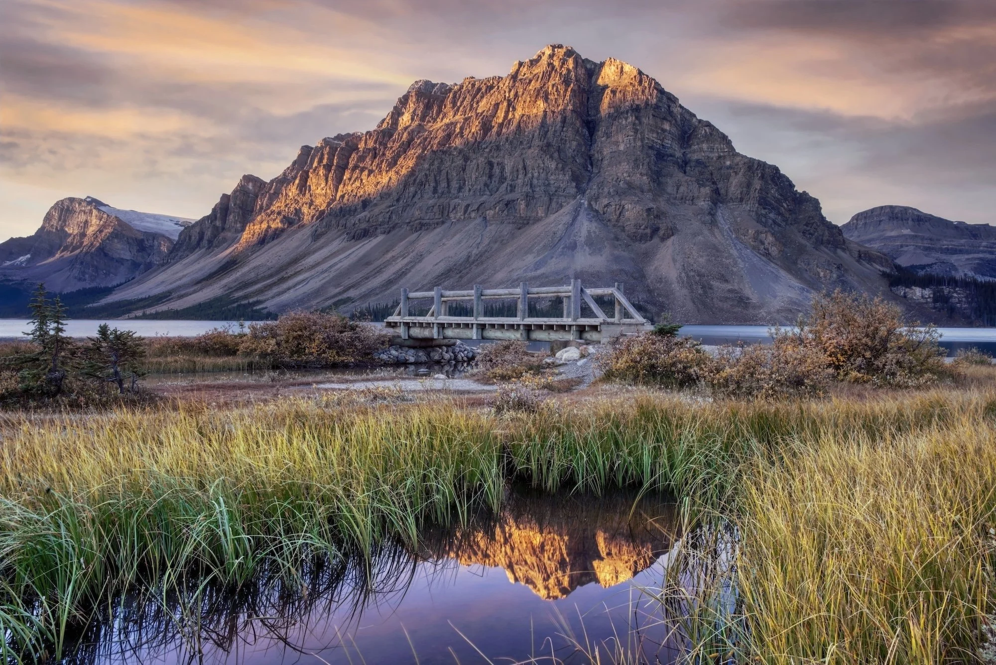 Bow Lake at Dawn