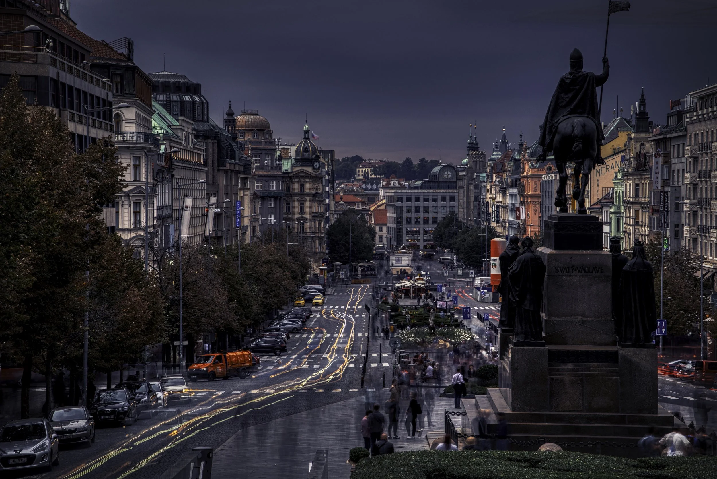 Rivers of Light, Wenceslas Square — Motion and Memory