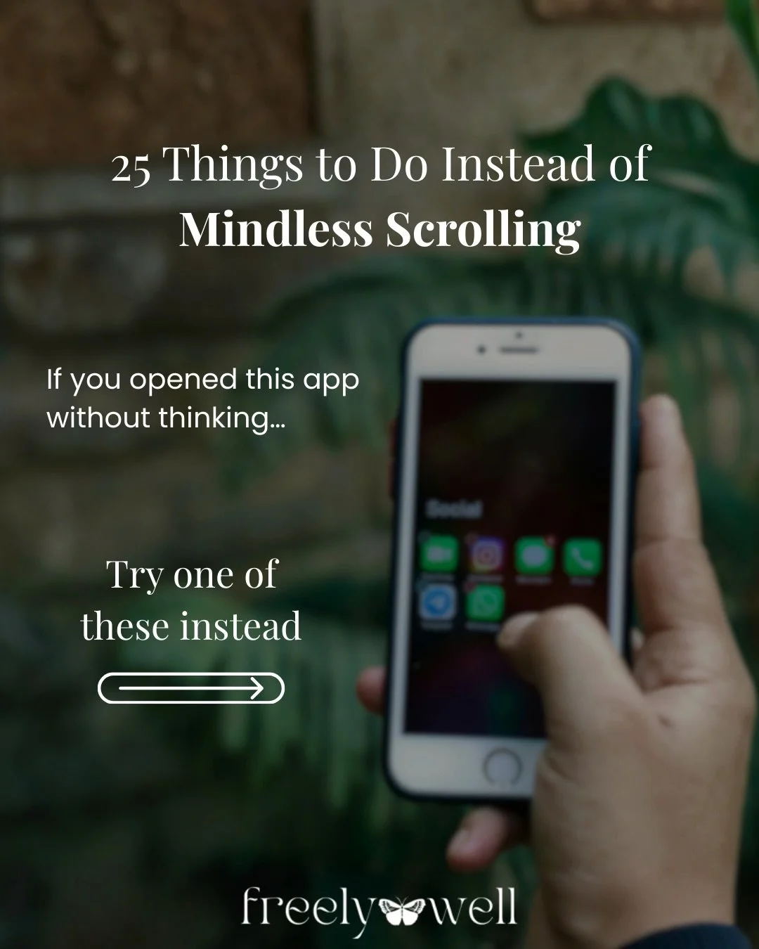 Social media is made to be addicting&hellip; 📱

I have to admit, I often catch myself mindlessly scrolling when I didn&rsquo;t even intend to open the app. It&rsquo;s a habit. And a bad one.

Before I know it, I&rsquo;m 20+ minutes into a scroll, th