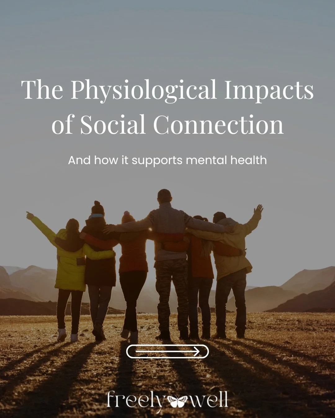 You already know social connection makes you feel better, here&rsquo;s why 👇🏼

Oxytocin 🫂
When we connect (physically or emotionally), we release oxytocin. This hormone can help to decrease cortisol and blood pressure, inducing a sense of calm. It