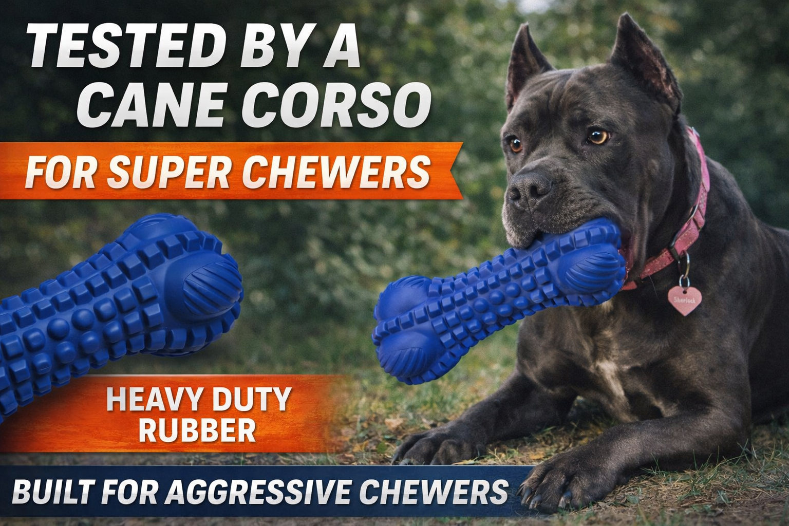 Durable Natural Rubber Dog Chew Toy – For Strong Chewers