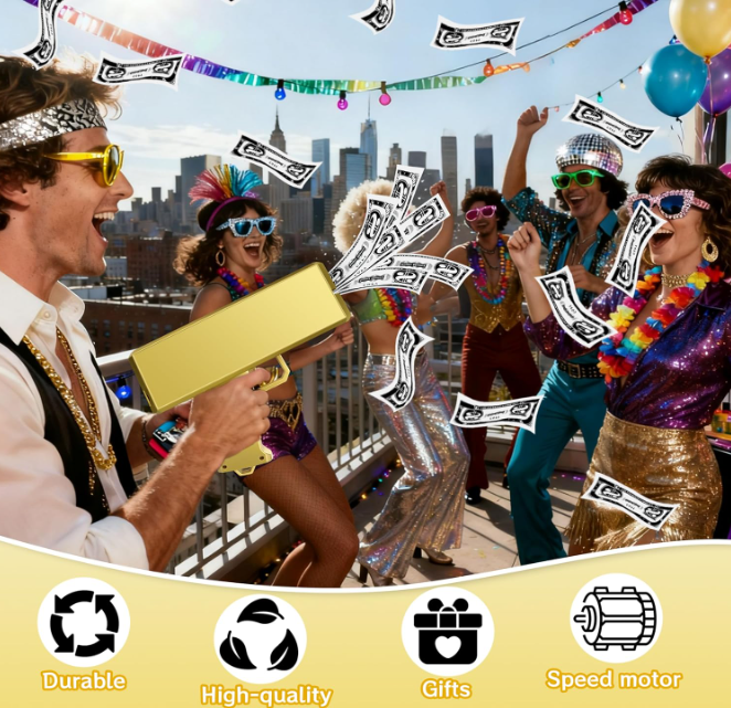 Money Gun Party Shooter – Loaded with Extra Realistic Bills 🎉💸