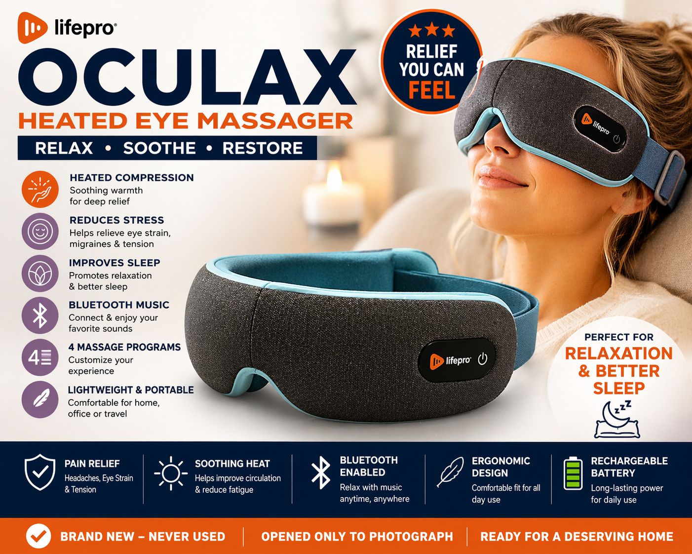 LifePro Oculax Heated Eye Massager