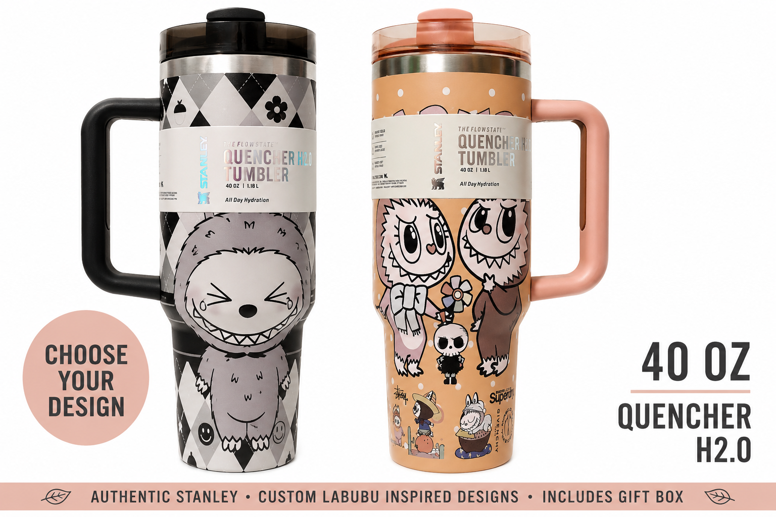 Monsters Design Stanley Quencher H2.0 Tumbler - 40 oz