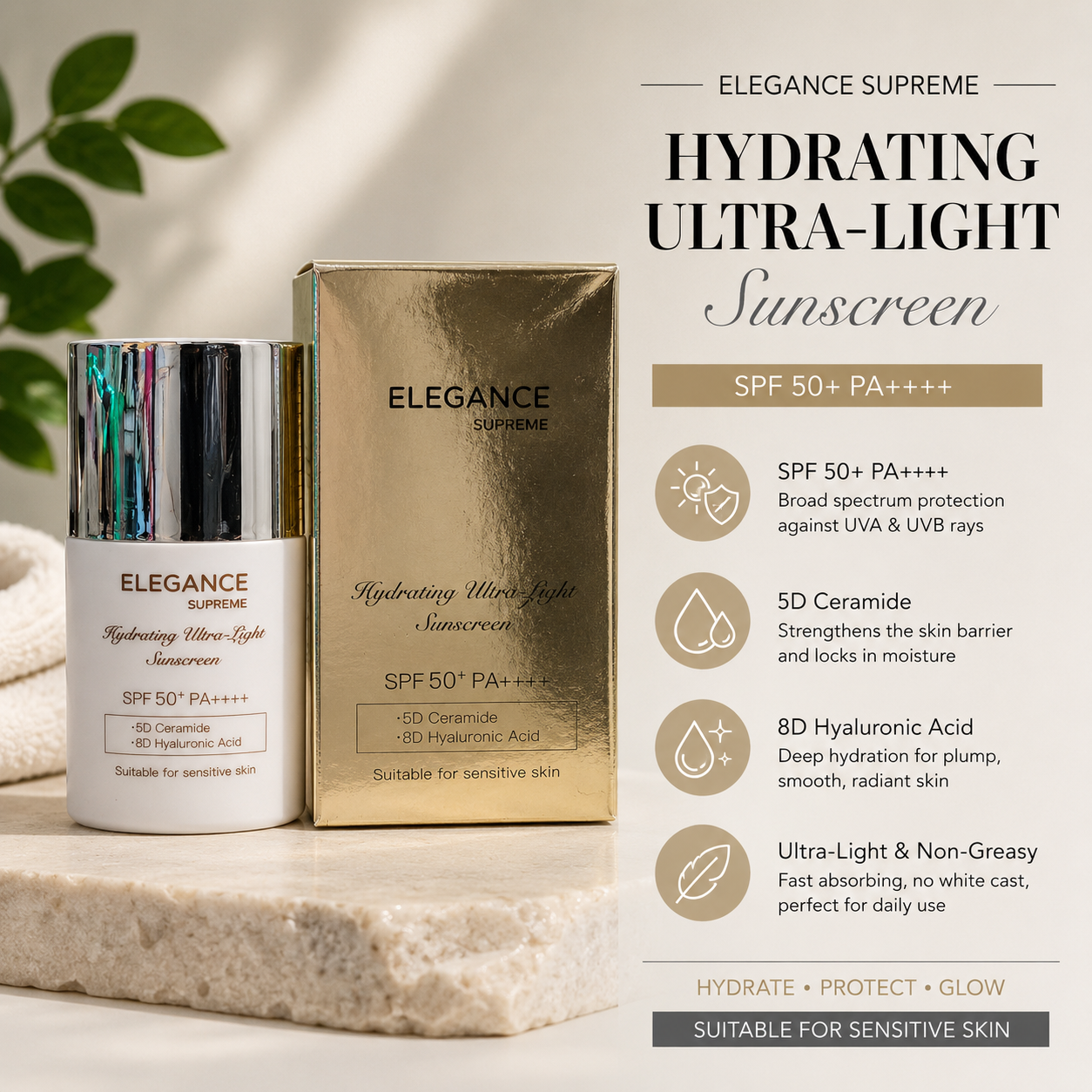 Hydrating Ultra-Light Sunscreen SPF50+ PA++++