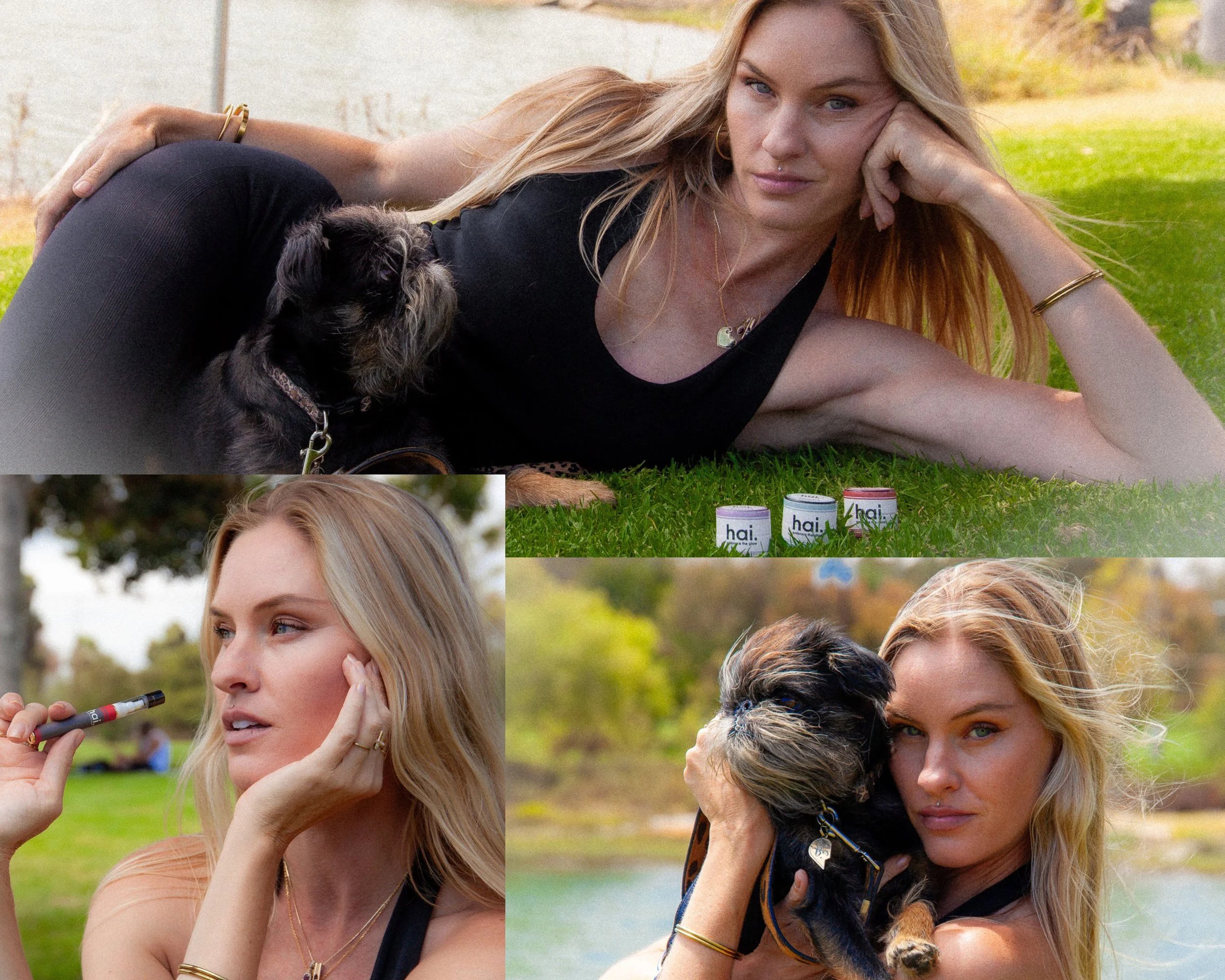 model paige tiziani with hai live rosin products