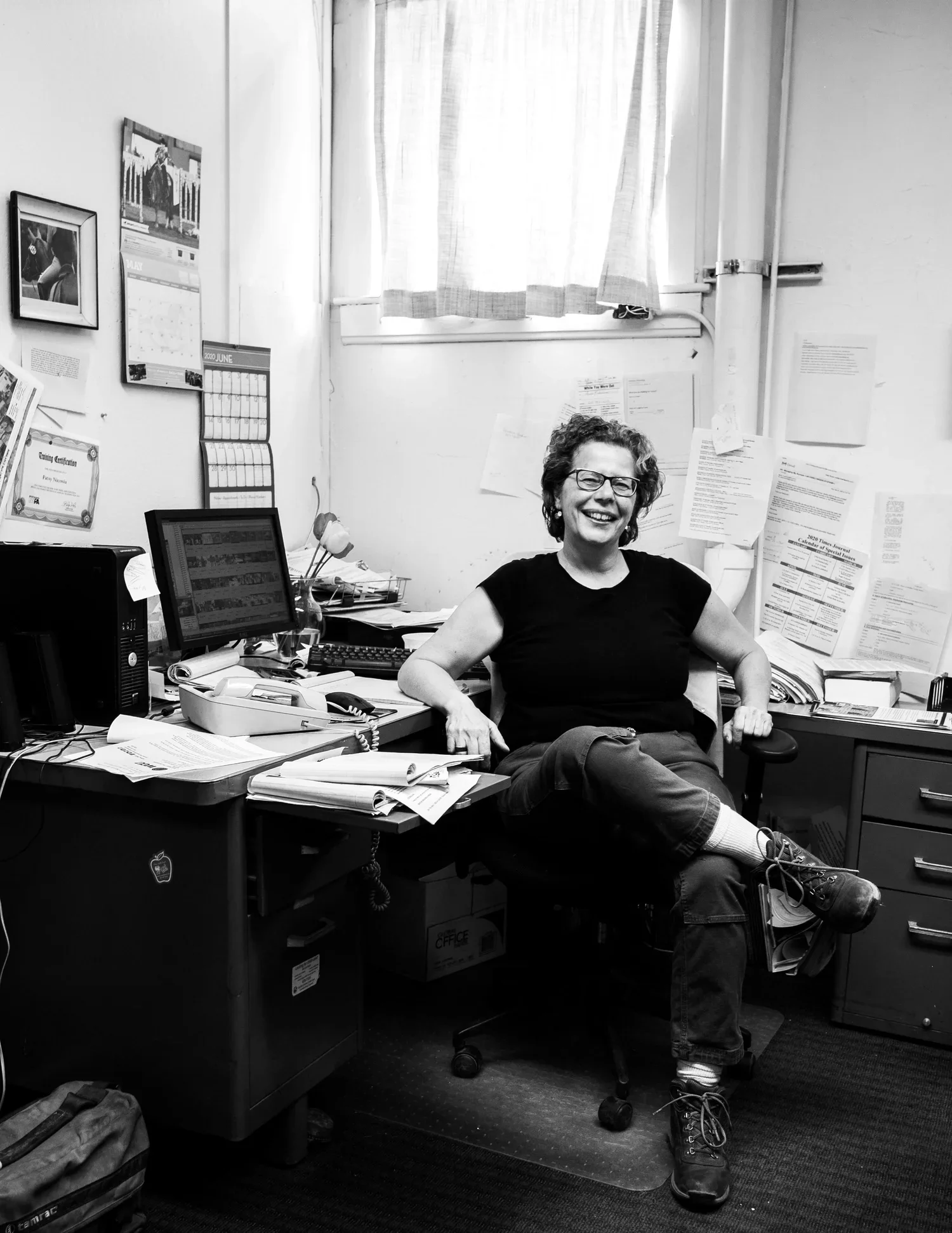 A portrait of the writer of rooted stories for Schoharie County, a small town in upstate New York