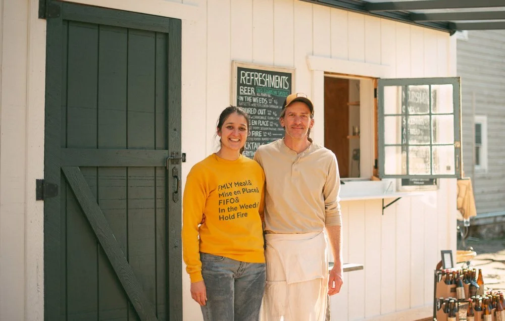 A couple at their farm they started in New York