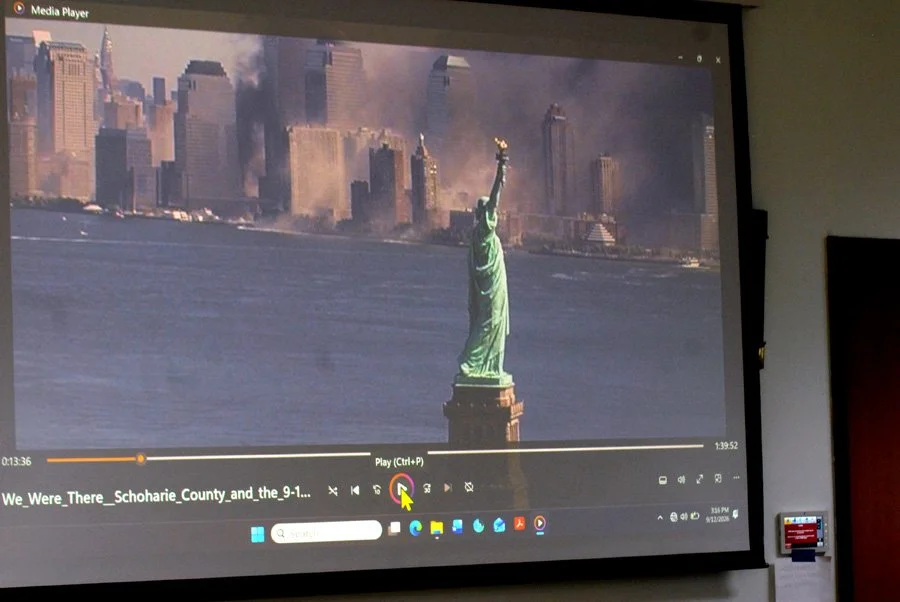 A video shot of the Statue of Liberty on 9/11.
