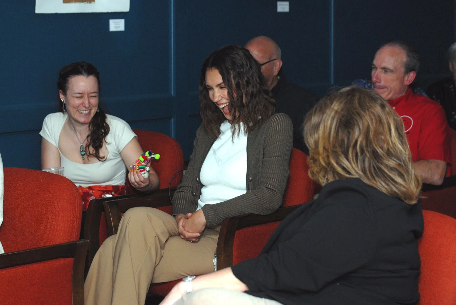 Weavers share a laugh at SEEC's Tacos & Trust.