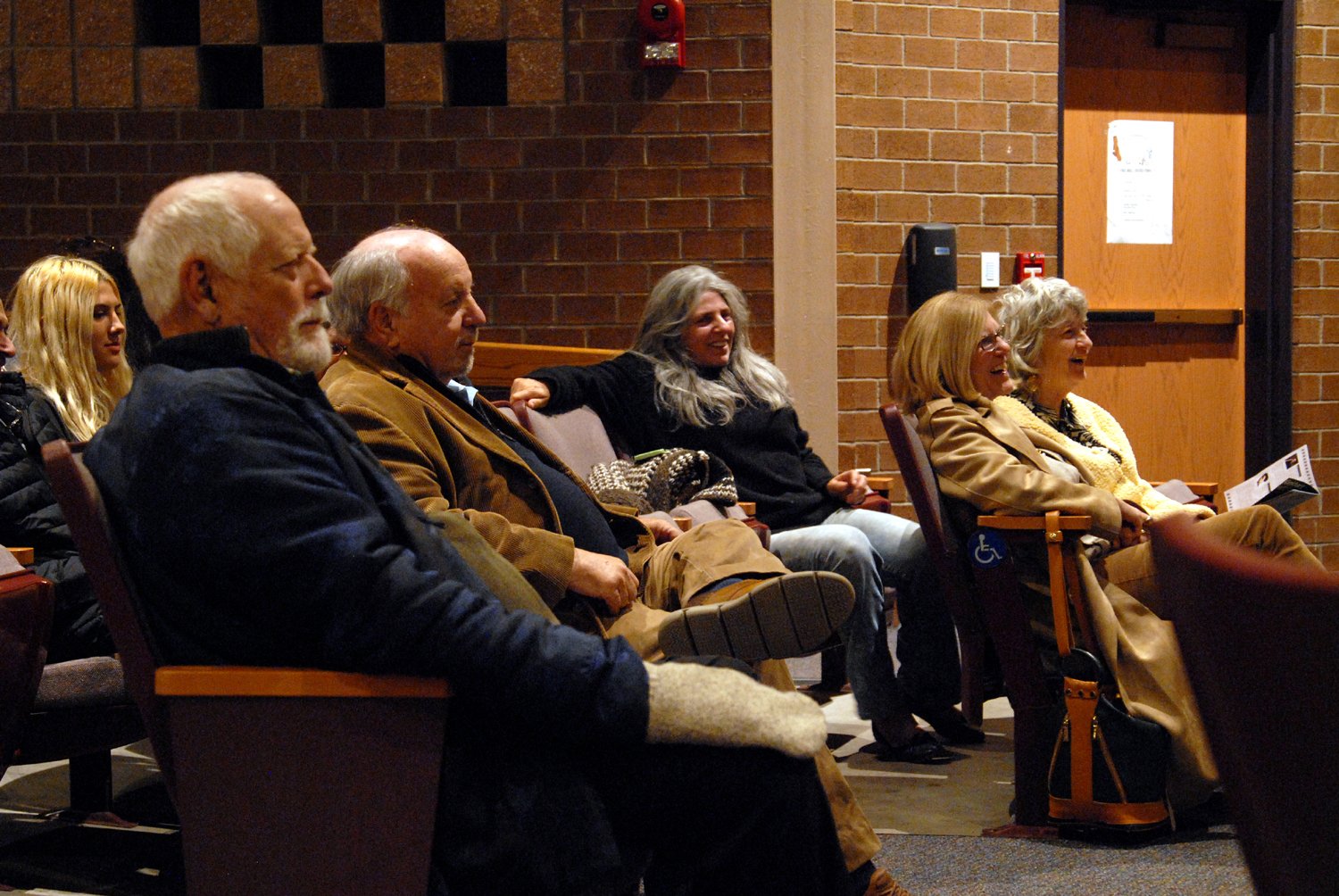 The audence lauhs at a past Sharon Springs Poetry Festival.