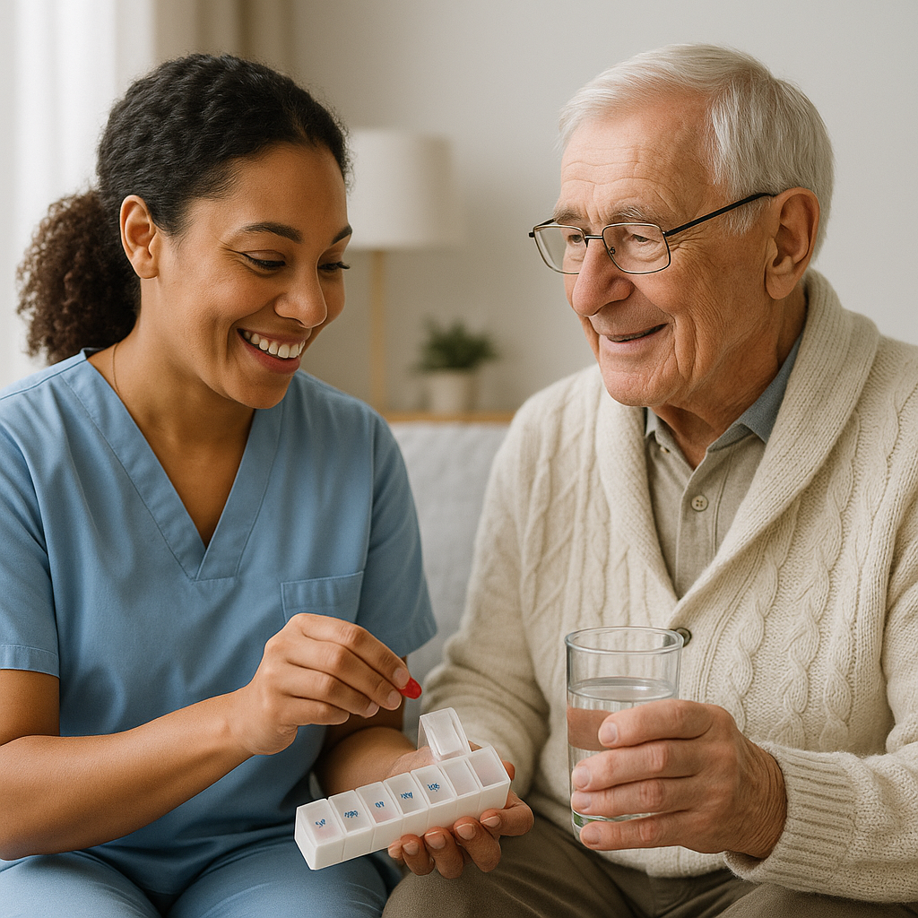 Modern house with wooden exterior walls, large front window, set against a mountainous landscape with dry grassy terrain and scattered small trees.