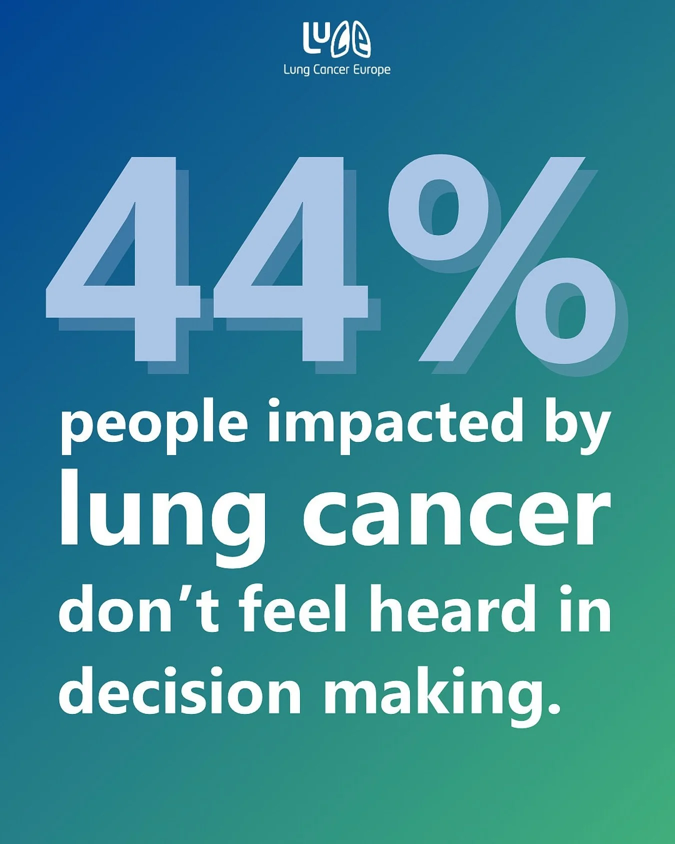 ❗️Almost half of those with lung cancer don&rsquo;t feel heard in decisions about their care.

Next month at the IASLC World Conference on Lung Cancer in Barcelona, Lung Cancer Europe will present &lsquo;Knowledge &amp; Shared Decision Making - a Eur