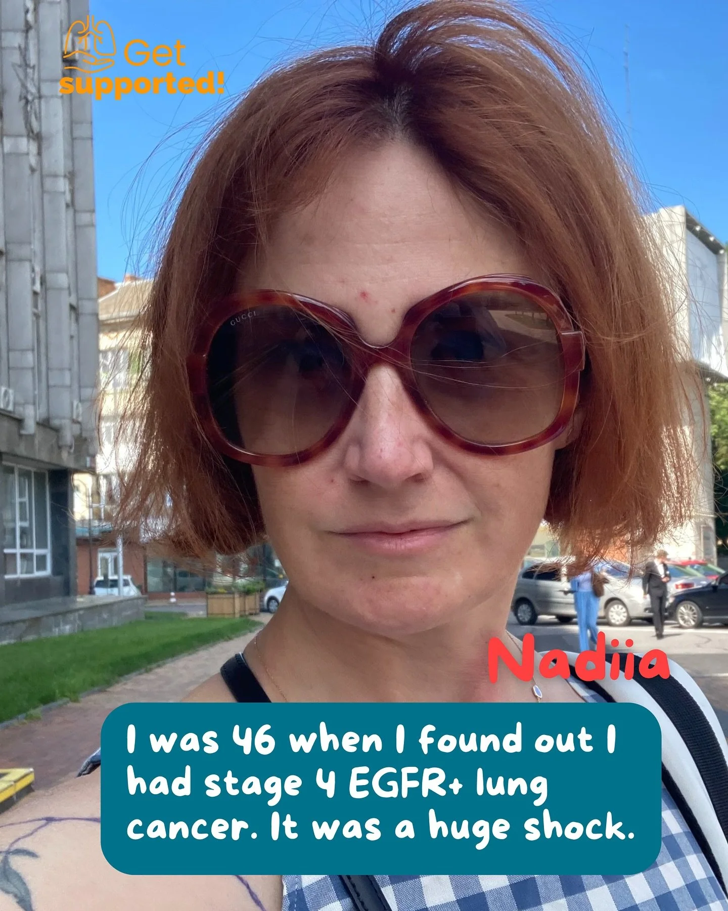 At 46, Nadiia was diagnosed with stage 4 EGFR+ lung cancer. She&rsquo;s Ukrainian and now lives and works in Warsaw after fleeing the war.

&ldquo;My family keeps supporting me and that&rsquo;s precious.&rdquo;

Nadiia finds calm and comfort raising 