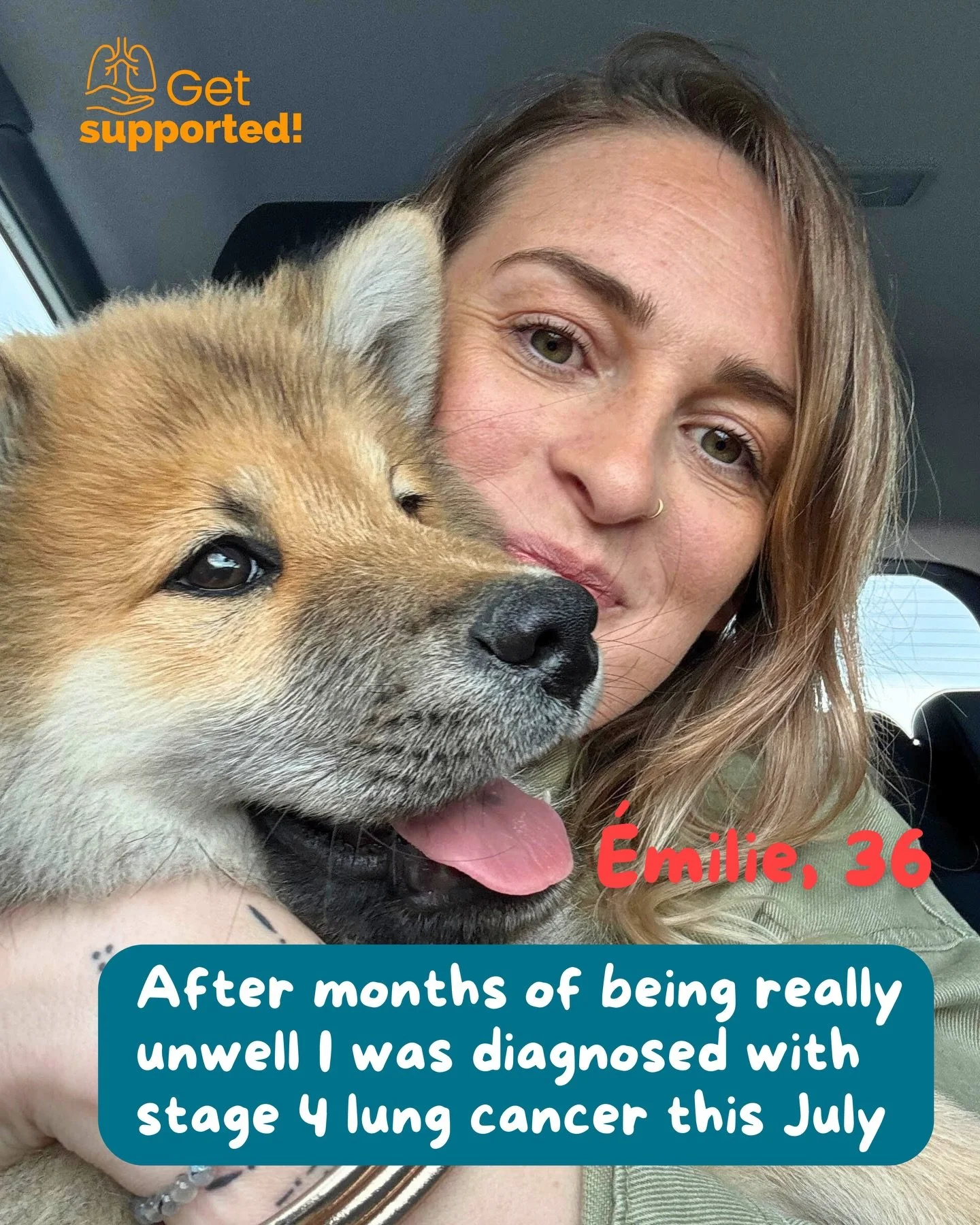 Hello 👋 I&rsquo;m &Eacute;milie, I&rsquo;m 36 and French. I became really unwell in April and for a long time no one could work out what was going on. Because of my age, lung cancer wasn&rsquo;t even considered. 

When I finally found out it was lun