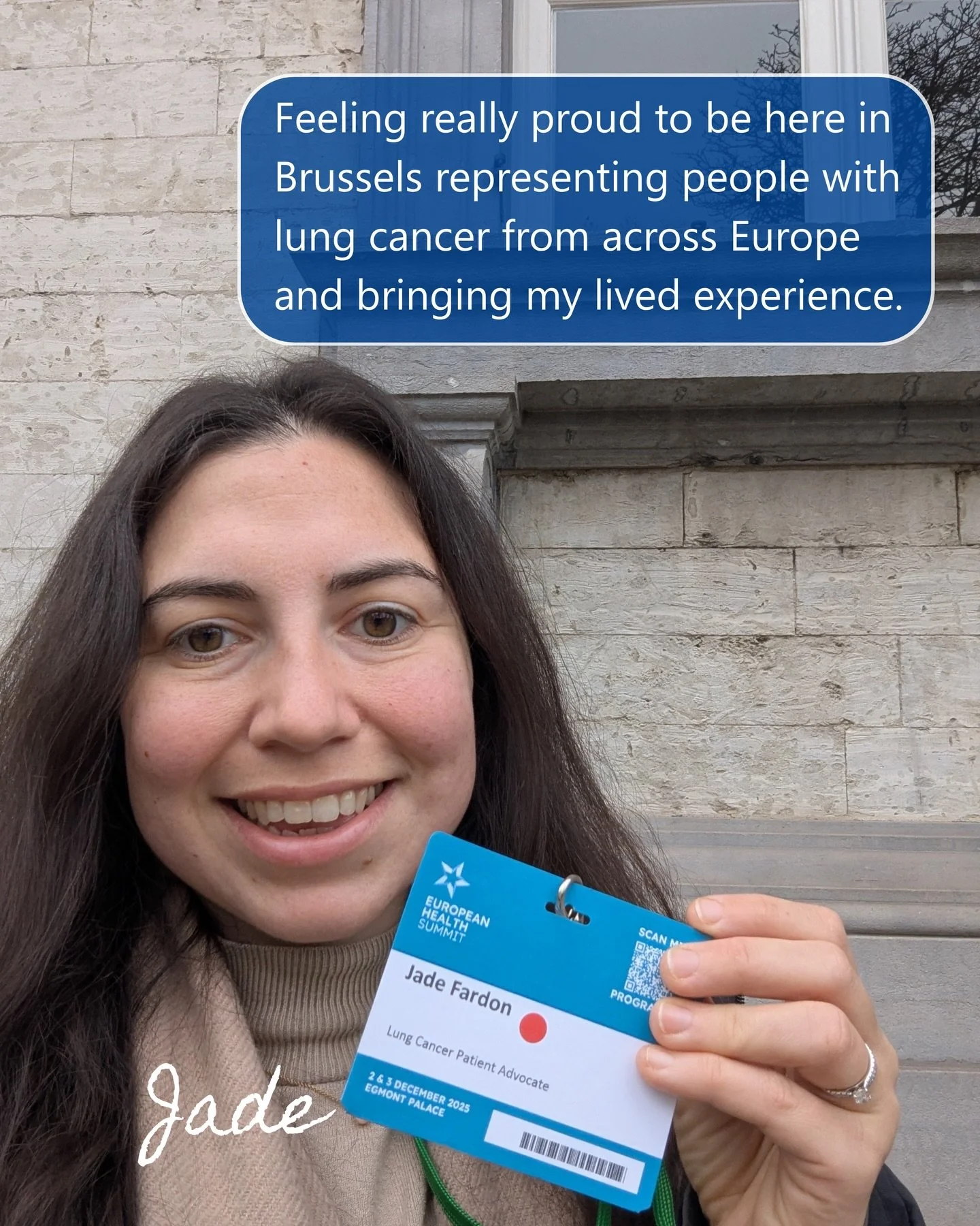 @jadeperryfardon was in Brussels this week for the European Health Summit and it really was a big moment. She sat at a roundtable with the @who, the European Commission and the Cancer Mission, bringing her lived experience of lung cancer into the cen