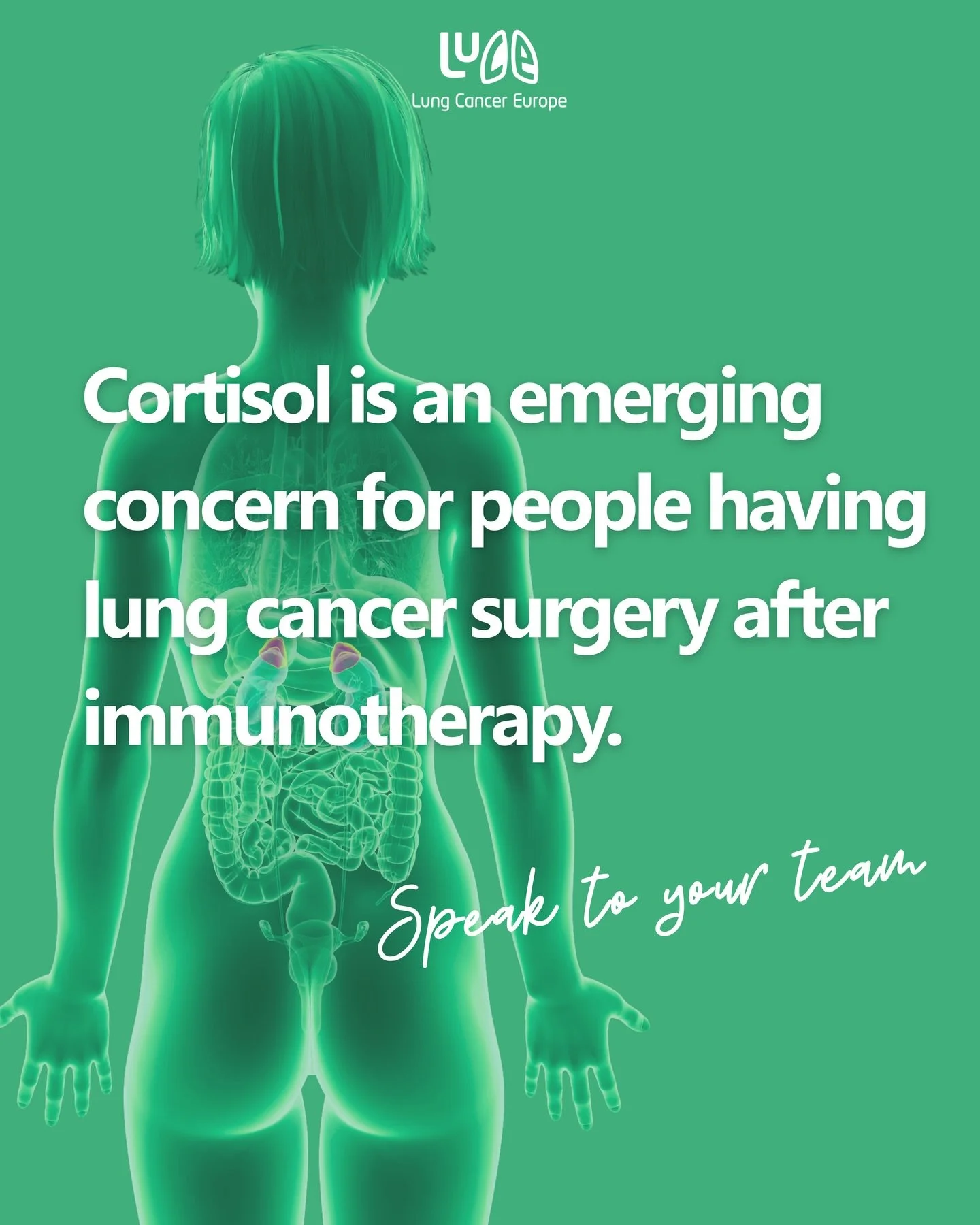 Cortisol is becoming an emerging concern for people who have immunotherapy before lung cancer surgery.

Immune checkpoint inhibitors can occasionally affect the adrenal glands. Most people won&rsquo;t notice anything day to day, but problems with cor