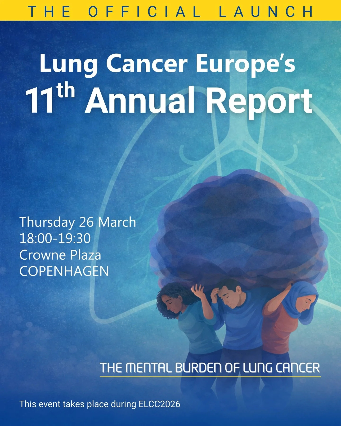 Mental health in lung cancer remains a major unmet need.

On 26 March, Lung Cancer Europe will launch its 11th Report, with mental health once again at the centre.

When we published our 10th Report, the scale of the mental health burden in lung canc