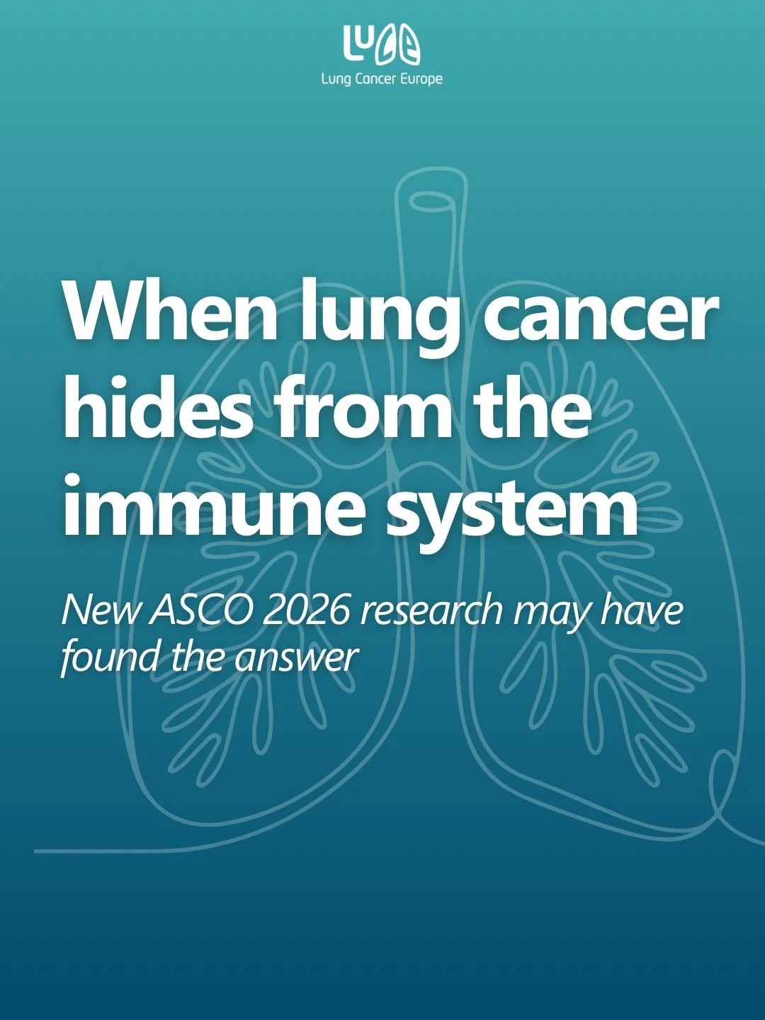 A drug that stops lung cancer hiding from the immune system has shown encouraging results in an early clinical trial, according to new research presented at ASCO 2026 and widely covered this week in the media.

Immunotherapy can work well for some pe