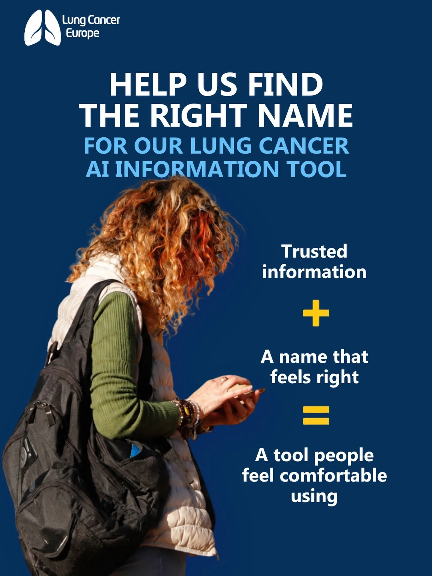 We&rsquo;re developing a new AI information tool for lung cancer, built around information people can trust.

Unlike a general AI chatbot, its answers will come from a knowledge base written and checked by clinicians, with sources provided so people 