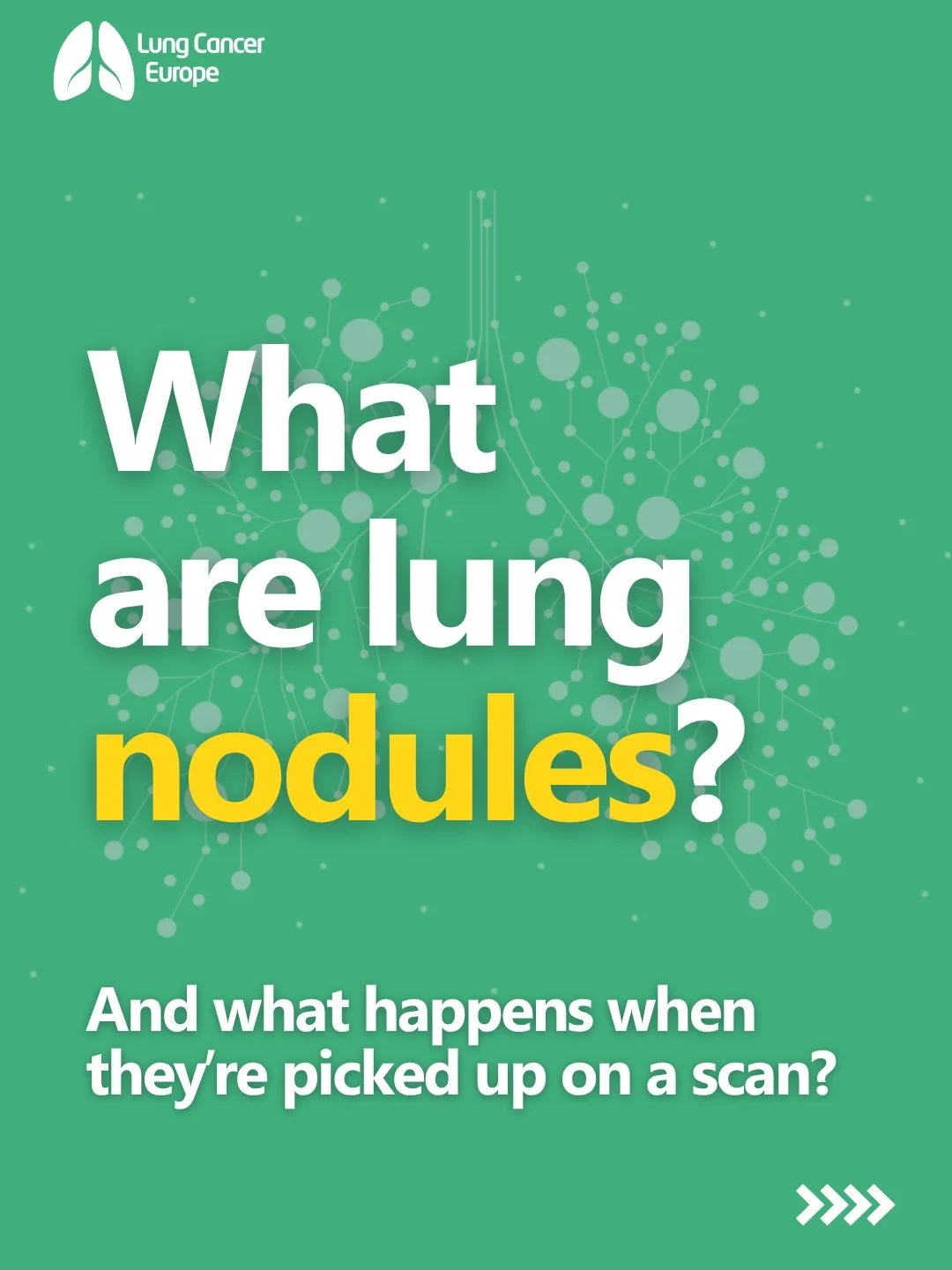 What is a lung nodule?

It is a small spot seen on a lung scan. Most nodules found through lung cancer screening are not cancer. They can be caused by a past infection, inflammation or scarring.

The healthcare team looks at the size and appearance o