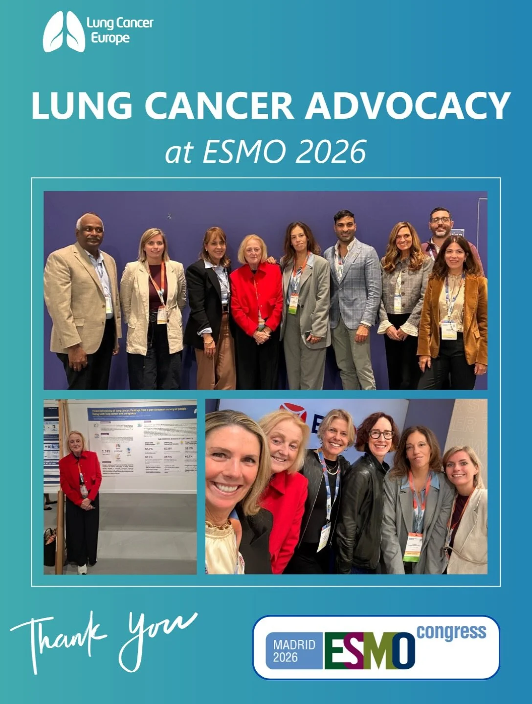 Five days in Madrid, and our feet have had quite a week. 🇪🇸

ESMO 2026 was a big congress for lung cancer, with new results in small cell lung cancer, KRAS and EGFR-mutated lung cancer and antibody-drug conjugates. Much of our time went on meetings