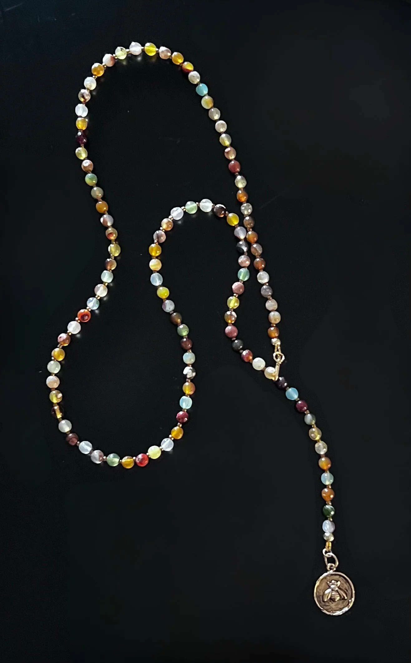 Warm Honey Polished Agate Necklace