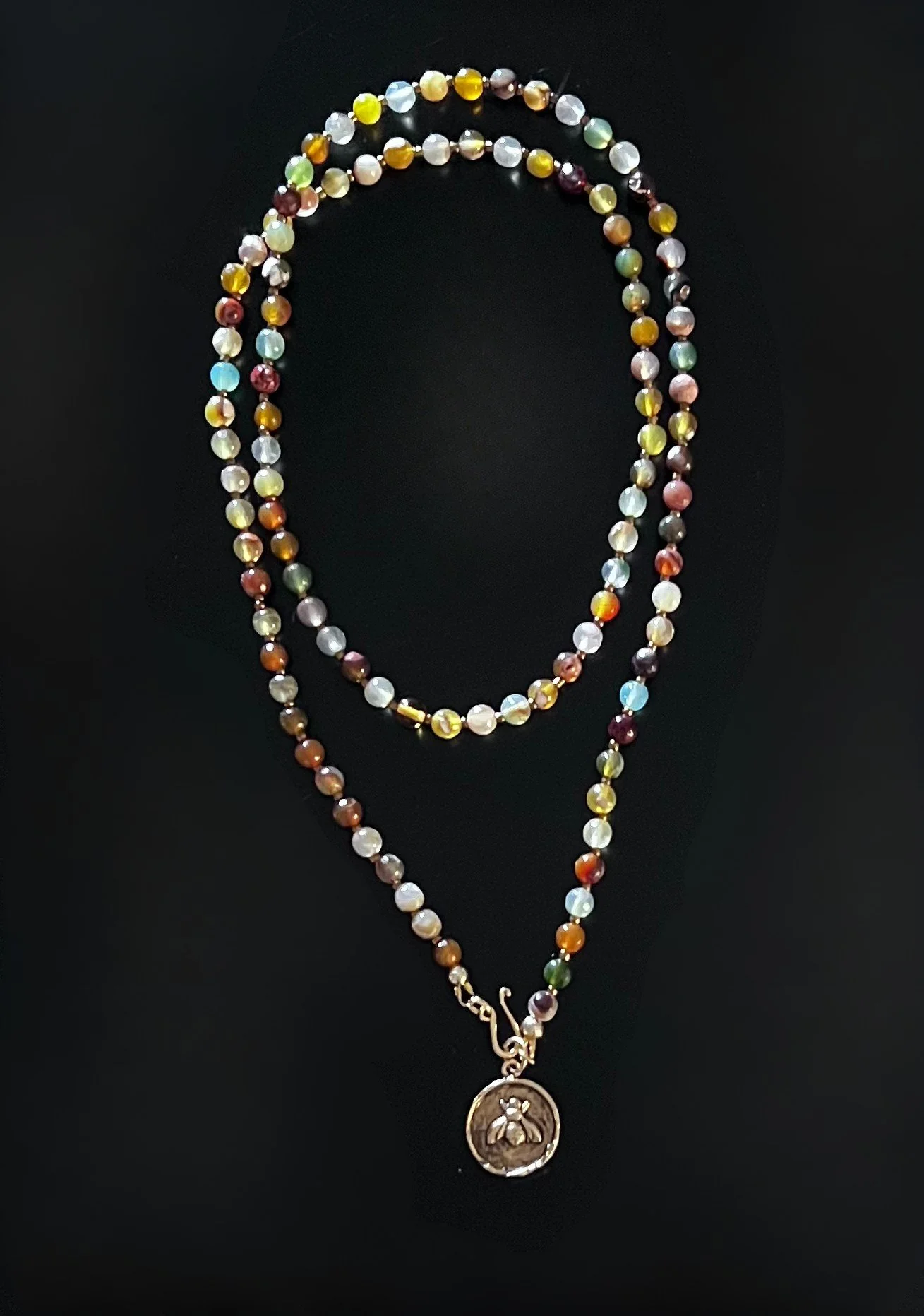 Golden Agate Bumblebee necklace